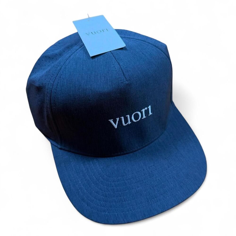 Vuori 1V Water Tech Snapback Adjustable Hat Unisex Navy NEW NWT V8254